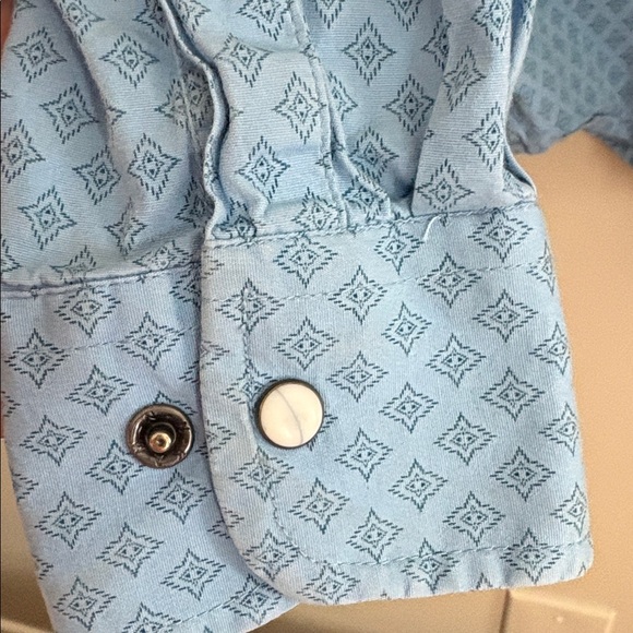 Rafter Men's Western Blue Button Down Shirt - Picture 9 of 10